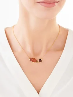 Naszyjnik srebrny z bursztynem