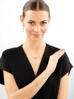 Naszyjnik srebrny z cyrkoniami