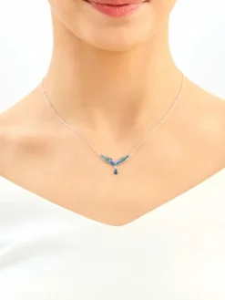 Naszyjnik srebrny z cyrkoniami