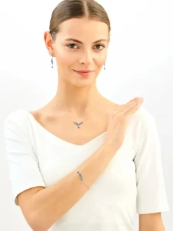 Naszyjnik srebrny z cyrkoniami