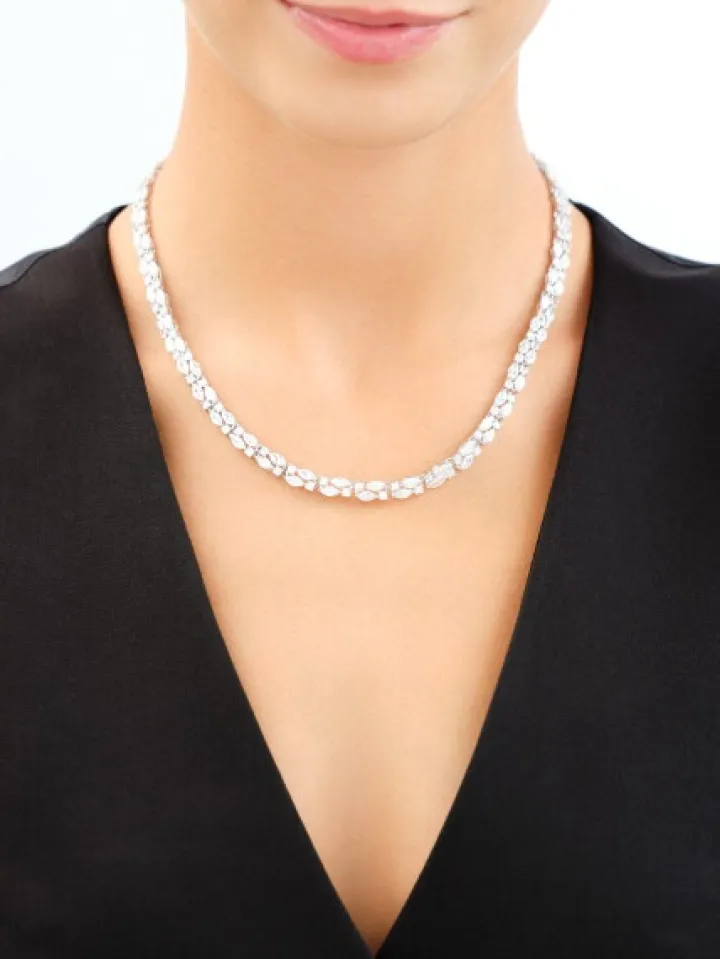 Naszyjnik srebrny z cyrkoniami