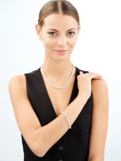 Naszyjnik srebrny z cyrkoniami