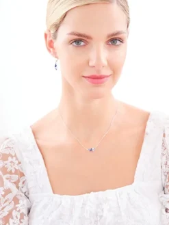 Naszyjnik srebrny z cyrkoniami