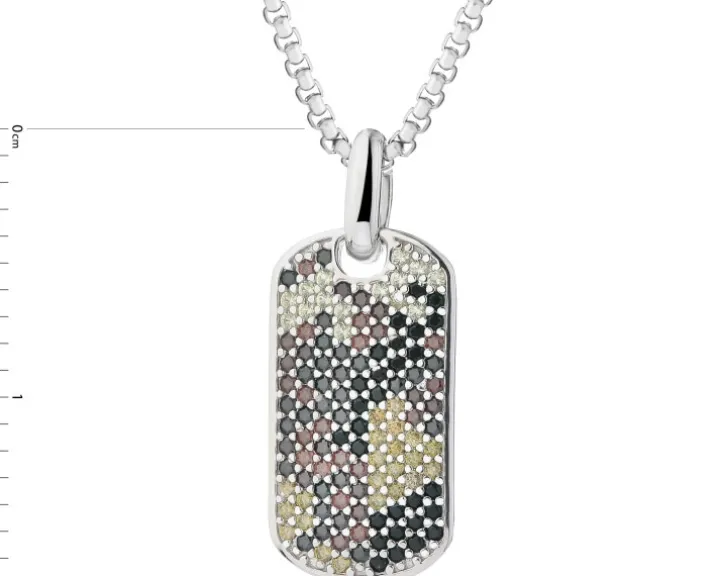 Naszyjnik srebrny z cyrkoniami