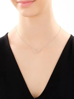 Naszyjnik srebrny z cyrkoniami