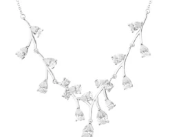 Naszyjnik srebrny z cyrkoniami