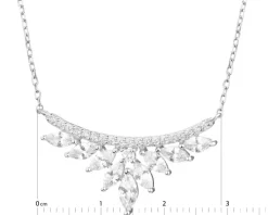 Naszyjnik srebrny z cyrkoniami