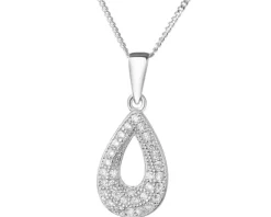 Naszyjnik srebrny z cyrkoniami