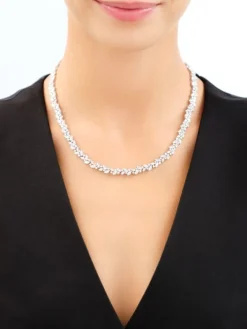 Naszyjnik srebrny z cyrkoniami