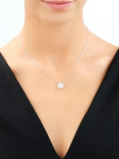 Naszyjnik srebrny z cyrkoniami