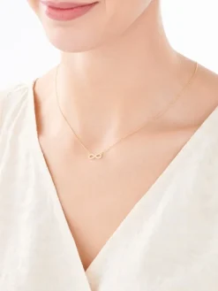 Naszyjnik srebrny z cyrkoniami - nieskończoność