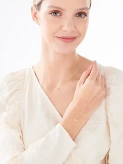 Naszyjnik srebrny z cyrkoniami - nieskończoność