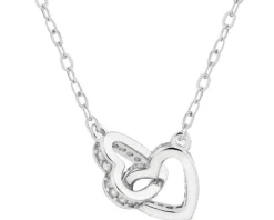 Naszyjnik srebrny z cyrkoniami - serce