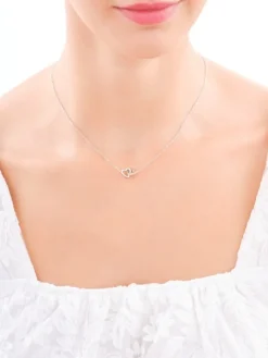 Naszyjnik srebrny z cyrkoniami - serce