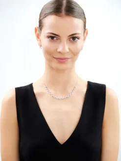 Naszyjnik srebrny z cyrkoniami