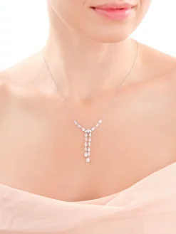 Naszyjnik srebrny z cyrkoniami