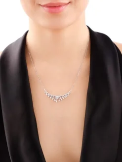 Naszyjnik srebrny z cyrkoniami