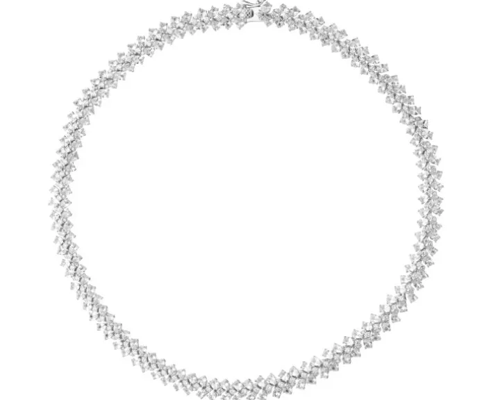 Naszyjnik srebrny z cyrkoniami