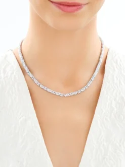 Naszyjnik srebrny z cyrkoniami