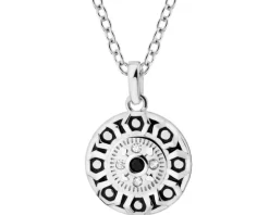 Naszyjnik srebrny z cyrkoniami i emalią