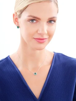 Naszyjnik srebrny z cyrkoniami