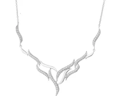 Naszyjnik srebrny z cyrkoniami