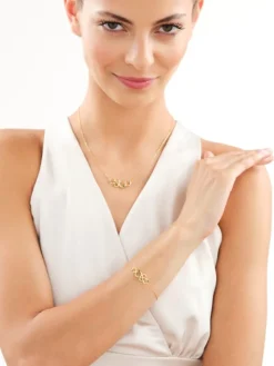 Naszyjnik srebrny z cyrkoniami - koła