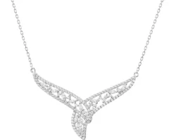 Naszyjnik srebrny z cyrkoniami