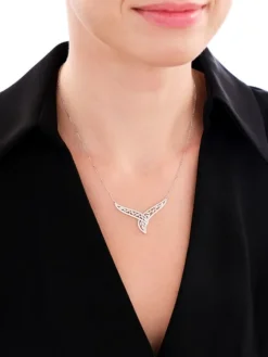 Naszyjnik srebrny z cyrkoniami