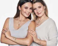 Naszyjnik srebrny z cyrkonią - mama, serce