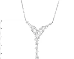 Naszyjnik srebrny z cyrkoniami
