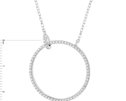 Naszyjnik srebrny z cyrkoniami - koło