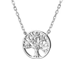 Naszyjnik srebrny z cyrkoniami - drzewko