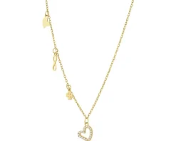 Naszyjnik srebrny z cyrkoniami - serce, nieskończoność, koniczyna