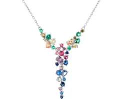 Naszyjnik srebrny z cyrkoniami