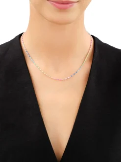 Naszyjnik srebrny z emalią