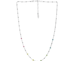 Naszyjnik srebrny z emalią - kulki