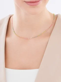 Naszyjnik srebrny z emalią