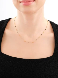 Naszyjnik srebrny z emalią - kulki