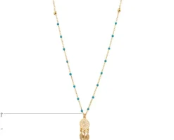 Naszyjnik srebrny z emalią - łapacz snów