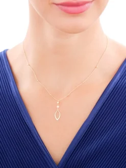 Naszyjnik srebrny z perłą i cyrkonią