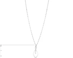 Naszyjnik srebrny z perłą i cyrkonią