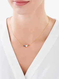 Naszyjnik srebrny z perłą i cyrkoniami