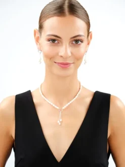 Naszyjnik srebrny z perłami