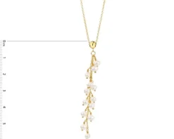 Naszyjnik srebrny z perłami