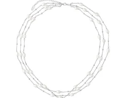 Naszyjnik srebrny z perłami