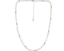 Naszyjnik srebrny z perłami