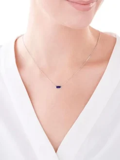 Naszyjnik srebrny ze szkłem