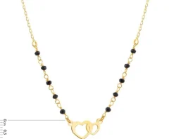 Naszyjnik srebrny ze szkłem - serca