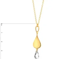 Naszyjnik srebrny ze szkłem